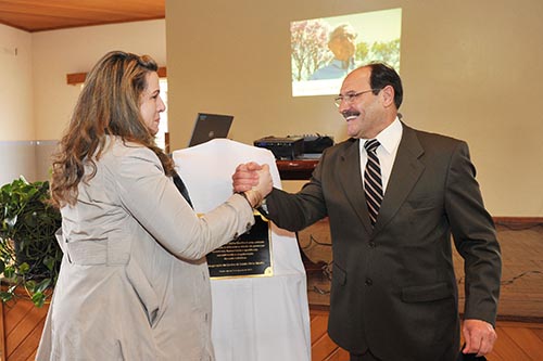 Cleciane Simsen e o Prefeito José Ivo Sartori